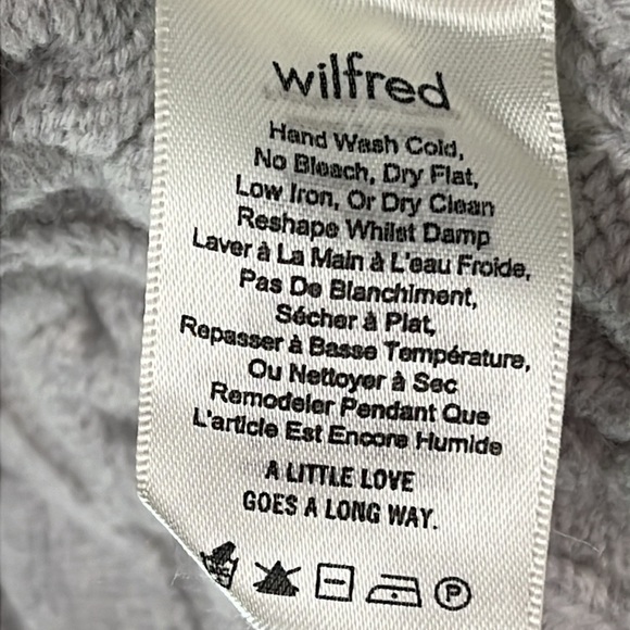 Wilfred Charlisa Merino Wool Fisherman Chunky Cable Knit Sweater Cardigan Sz M - Picture 15 of 15